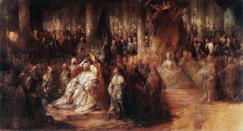 Carl Gustaf Pilo The coronation of Gustaf III France oil painting art